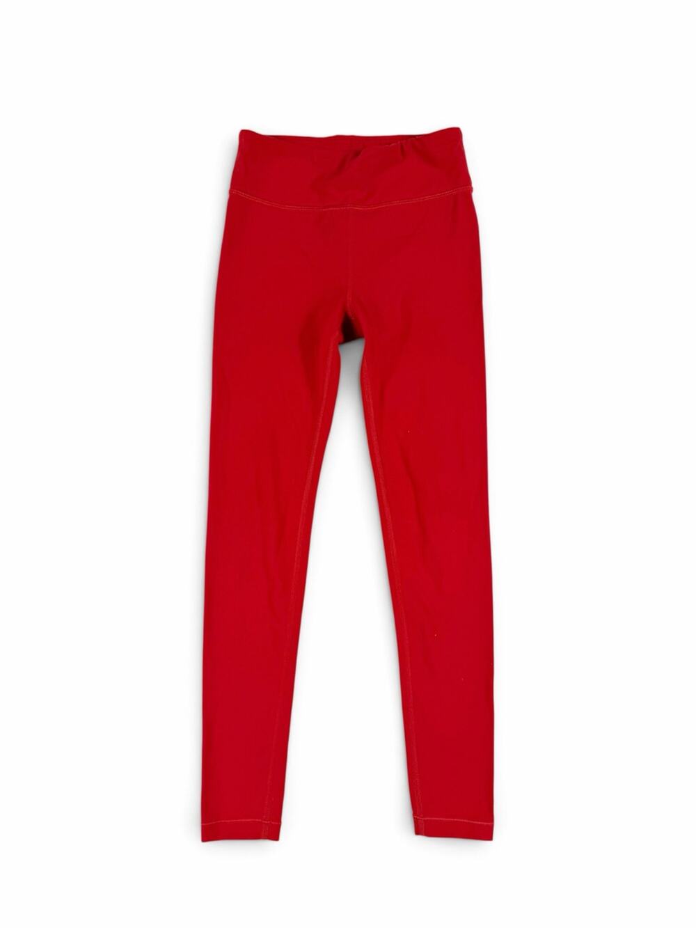 Athleta Girl High Rise Powervita Chit Chat Leggings Red Medium 8-10